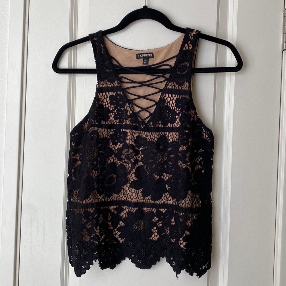 Lace overlay top